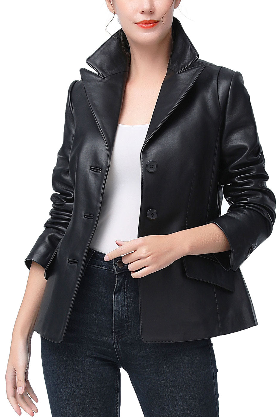 Kimi + Kai Women's "Mya" Leather Blazer