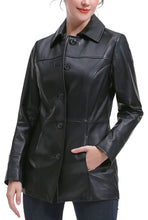 Load image into Gallery viewer, Kimi + Kai Women's "Ailany" Leather Car Coat