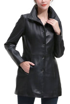Kimi + Kai Women's "Ivy" Leather Car Coat
