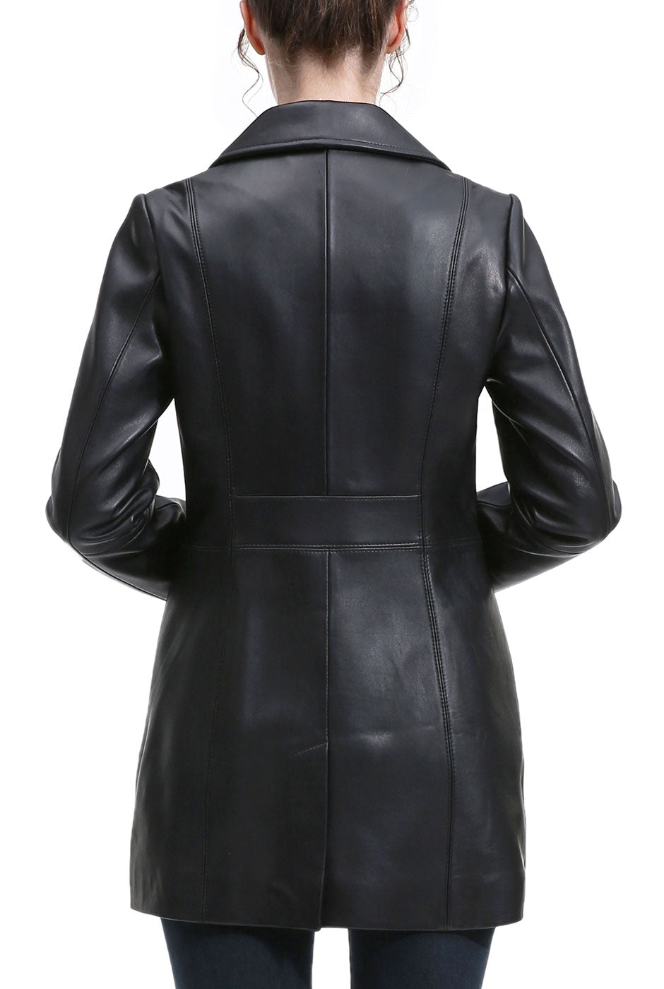 Kimi + Kai Women's "Ivy" Leather Car Coat