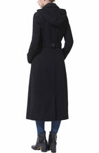 Kimi + Kai Women's "Laila" Long Hooded Wool Walking Coat