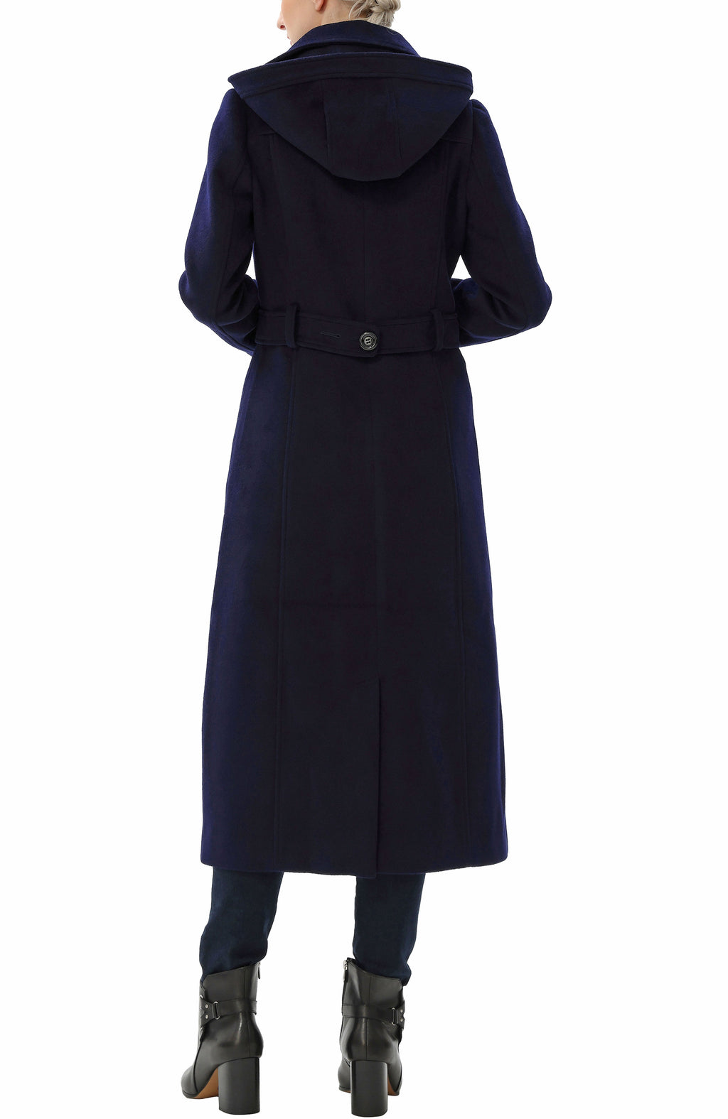 Kimi + Kai Women's "Laila" Long Hooded Wool Walking Coat