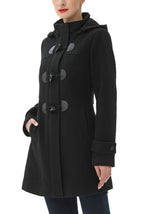 Kimi + Kai Women's "Noemi" Hooded Wool Blend Toggle Duffle Coat