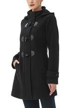 Load image into Gallery viewer, Kimi + Kai Women's "Noemi" Hooded Wool Blend Toggle Duffle Coat