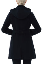 Kimi + Kai Women's "Noemi" Hooded Wool Blend Toggle Duffle Coat