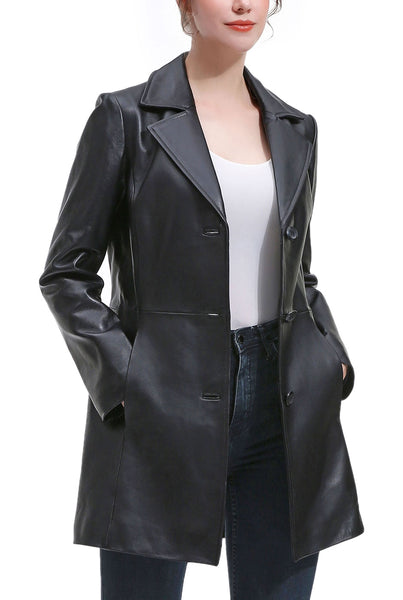 Kimi + Kai Women's "Rylee" Leather Walking Coat
