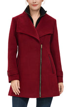 Load image into Gallery viewer, Kimi + Kai Women's "Kinsley" Wool Blend Zip Front Walking Coat