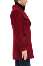 Kimi + Kai Women's "Kinsley" Wool Blend Zip Front Walking Coat