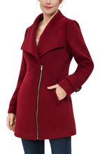 Load image into Gallery viewer, Kimi + Kai Women's "Kinsley" Wool Blend Zip Front Walking Coat
