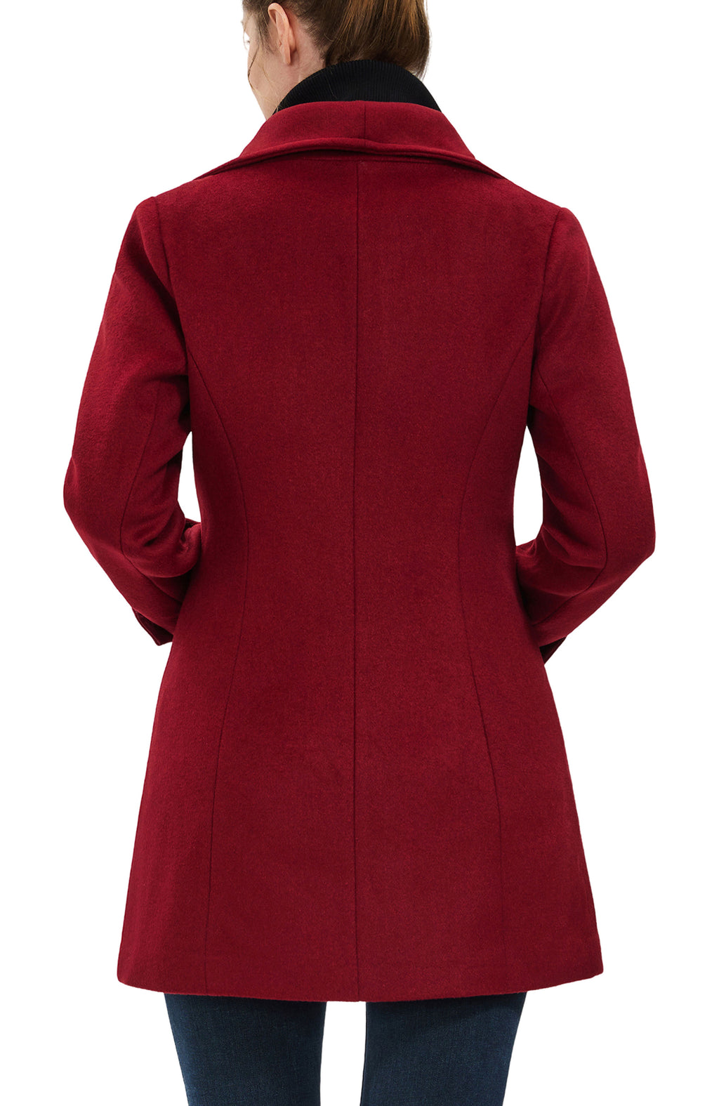 Kimi + Kai Women's "Kinsley" Wool Blend Zip Front Walking Coat