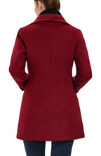 Kimi + Kai Women's "Kinsley" Wool Blend Zip Front Walking Coat