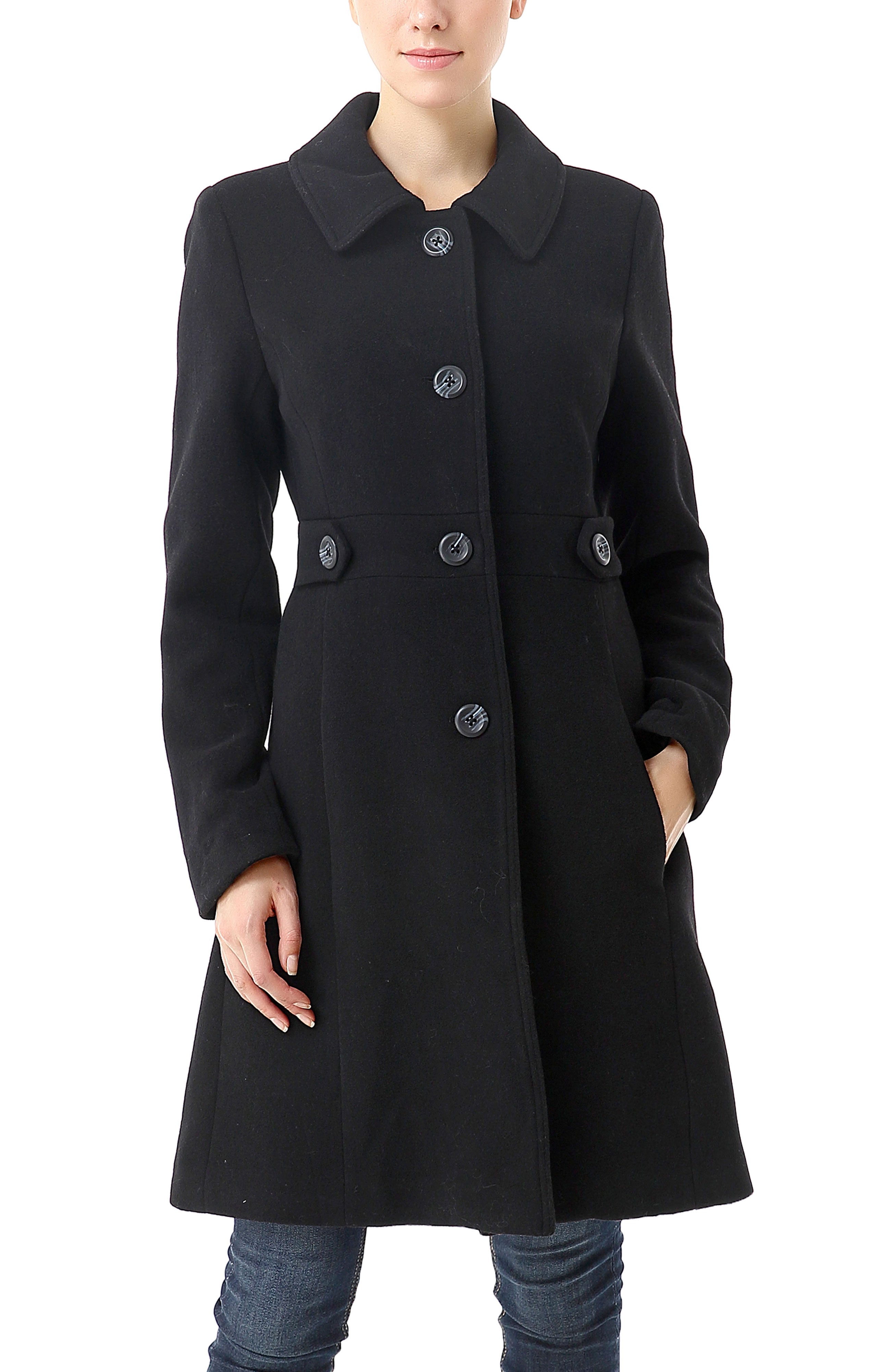 Kimi + Kai Women's "Elise" Wool Blend Walking Coat