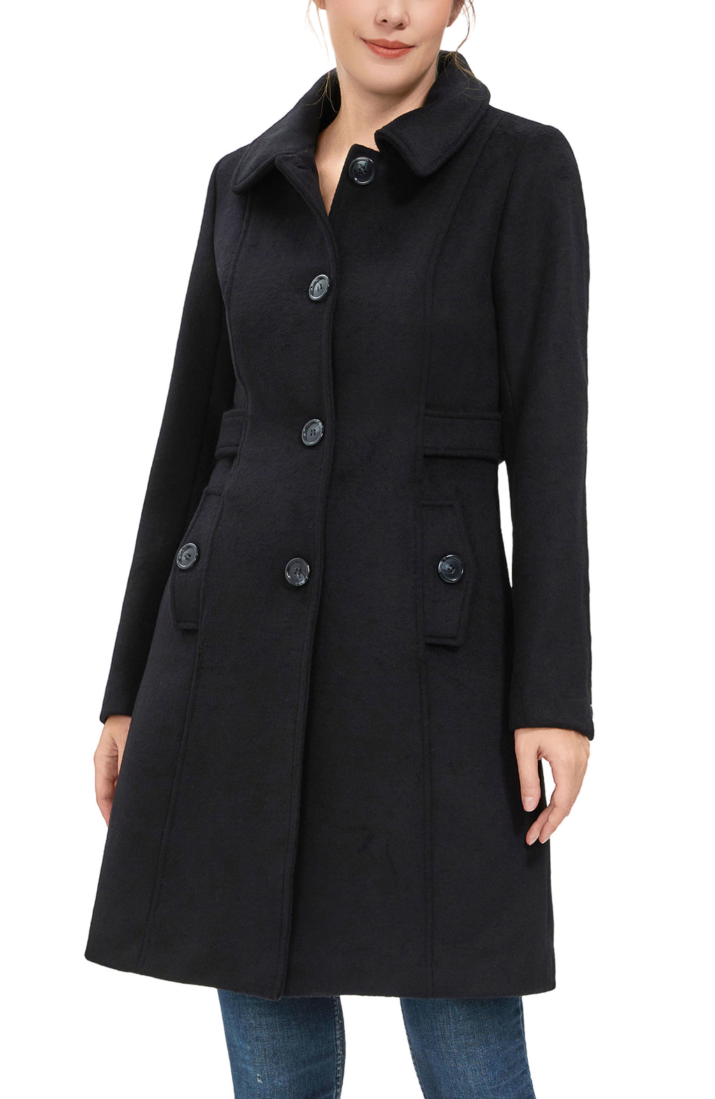 Kimi + Kai Women's "Arina" Wool Blend Walking Coat