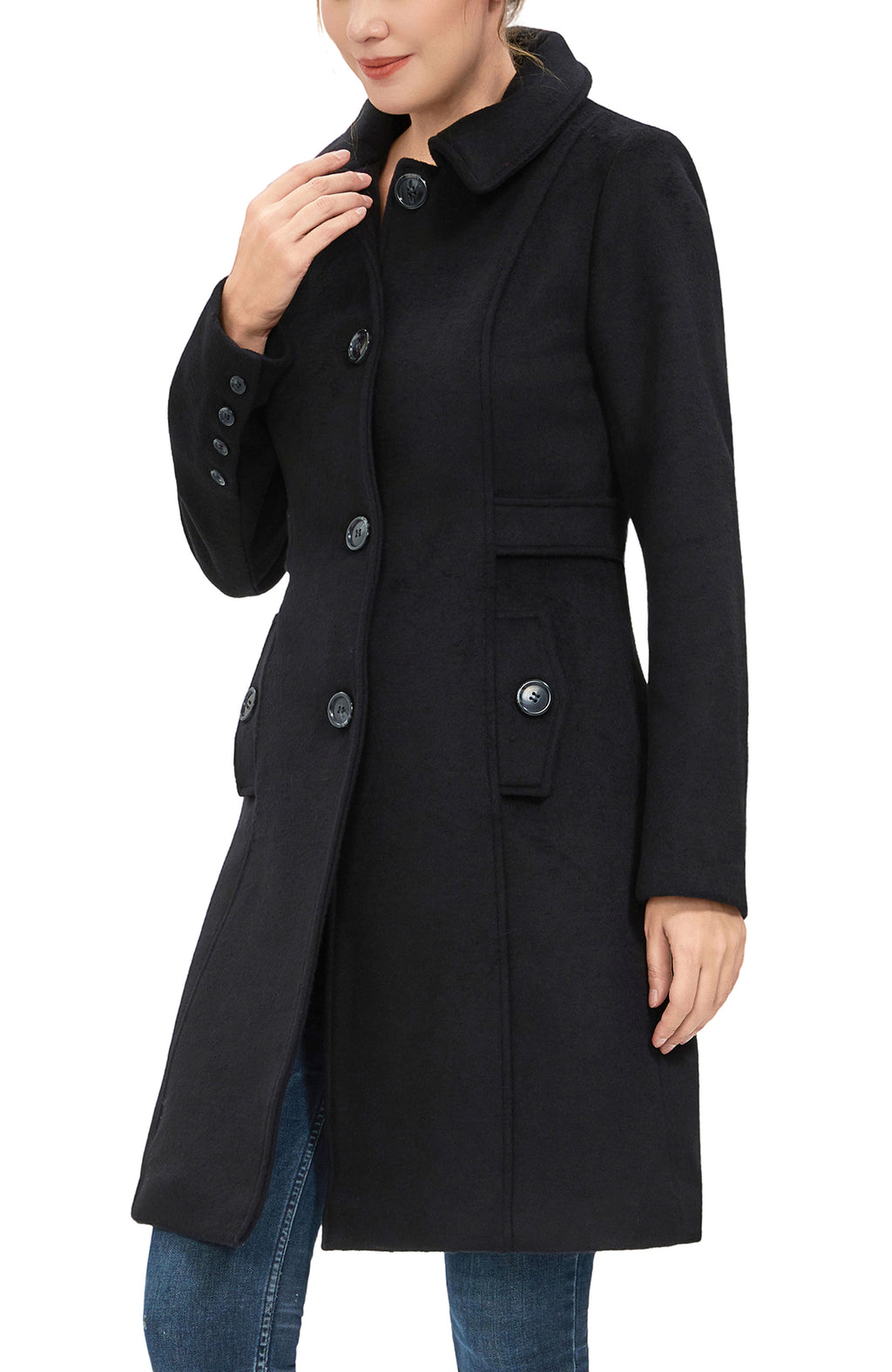 Kimi + Kai Women's "Arina" Wool Blend Walking Coat