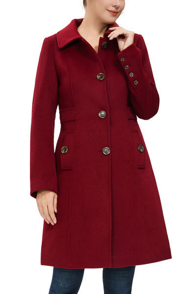 Kimi + Kai Women's "Arina" Wool Blend Walking Coat