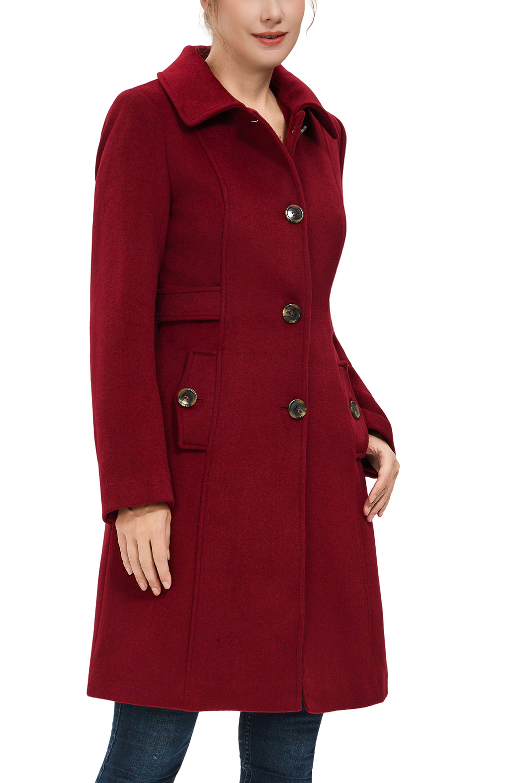 Kimi + Kai Women's "Arina" Wool Blend Walking Coat