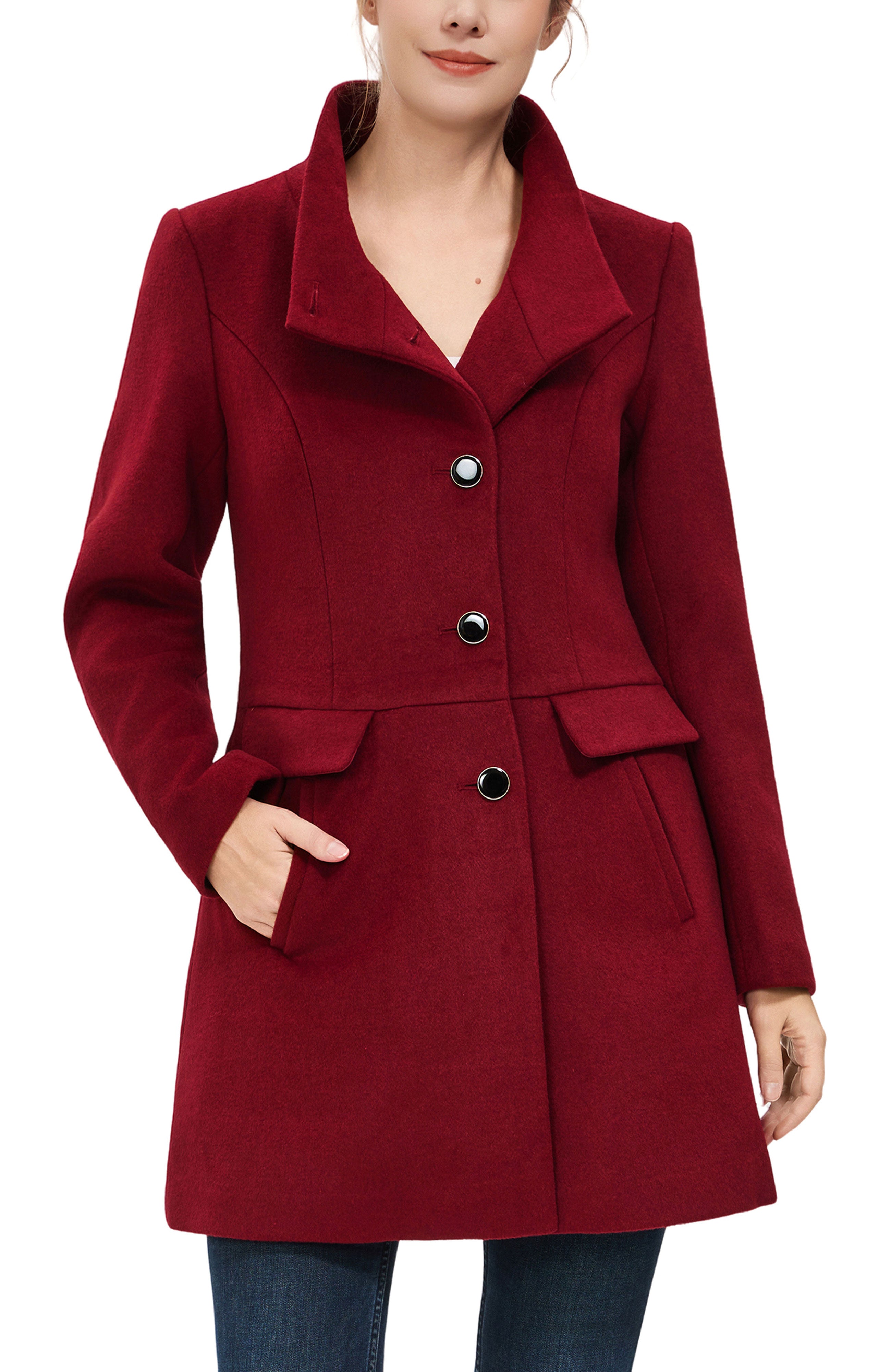 Kimi + Kai Women's "Olivia" Wool Blend Walking Coat