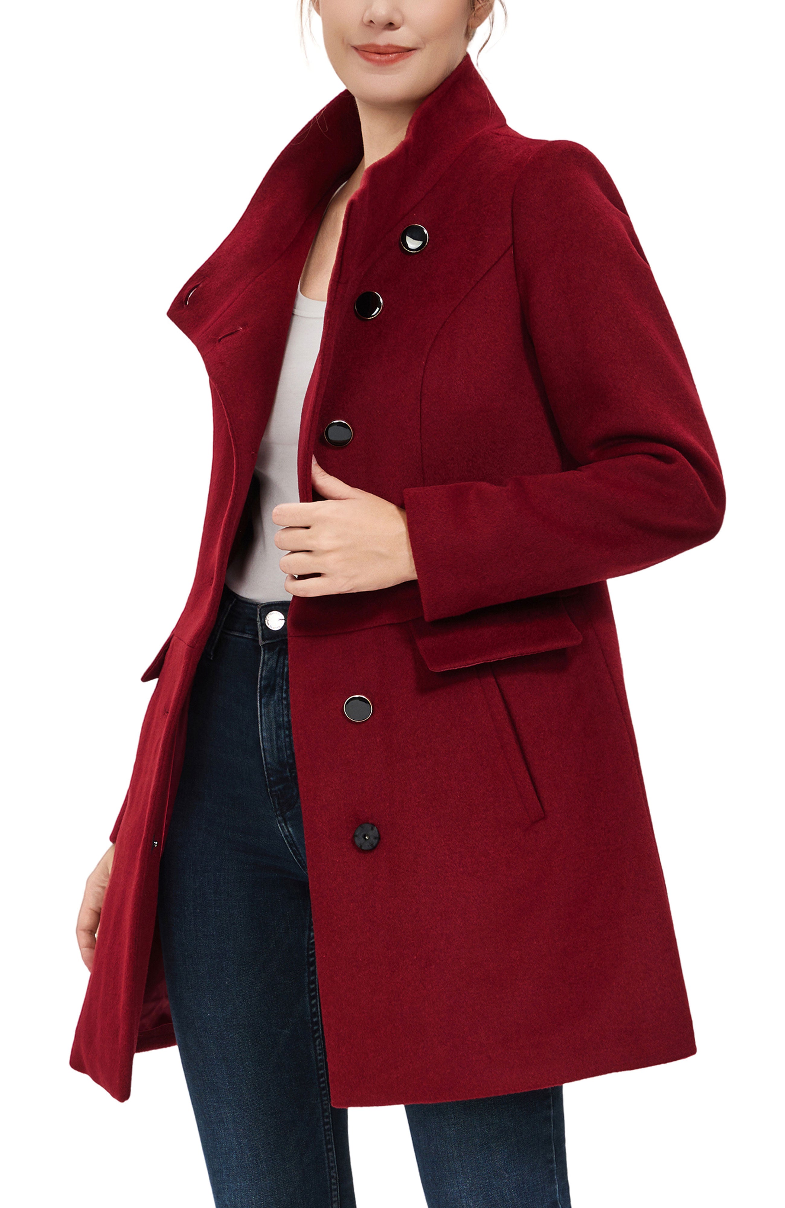 Kimi + Kai Women's "Olivia" Wool Blend Walking Coat