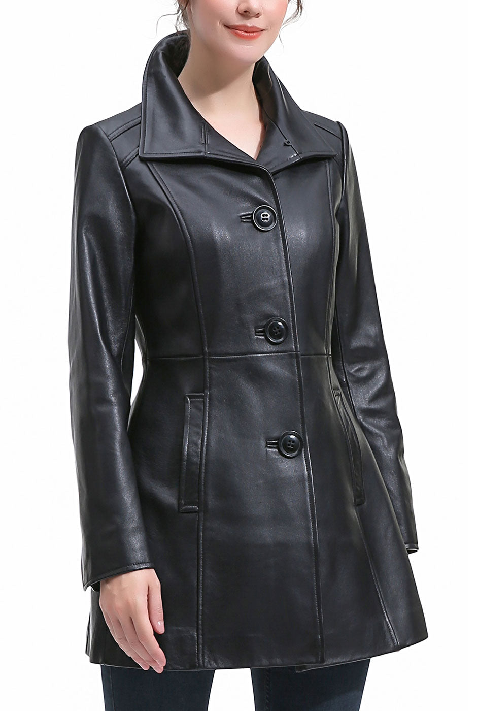 Kimi + Kai Women's "Ava" Leather Coat