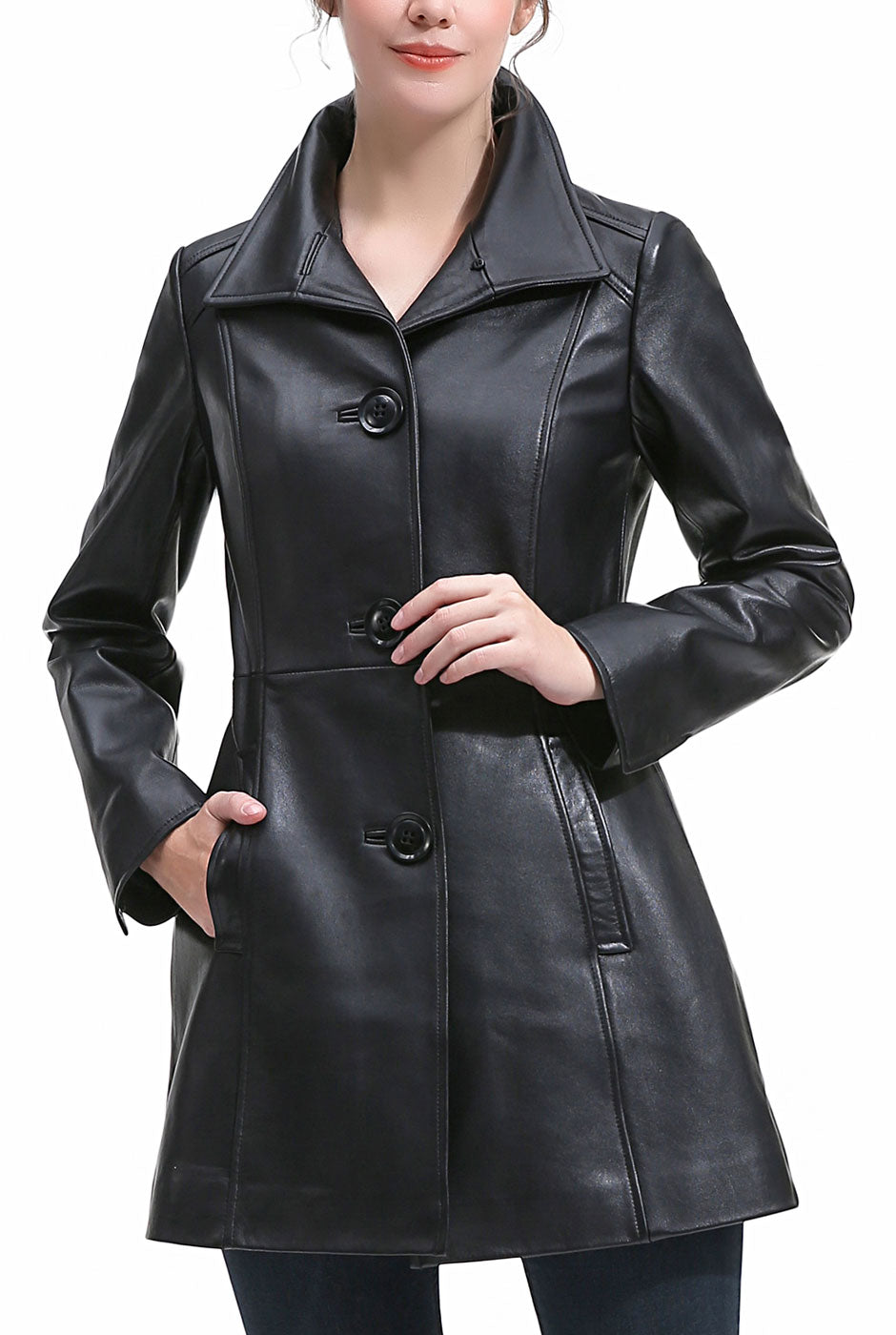 Kimi + Kai Women's "Ava" Leather Coat
