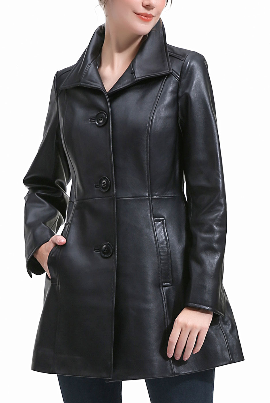 Kimi + Kai Women's "Ava" Leather Coat