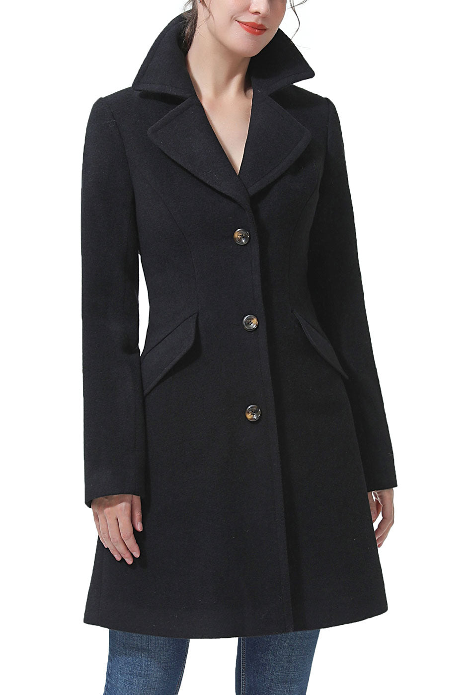 Kimi + Kai Women's "Sasha" Wool Blend Walking Coat