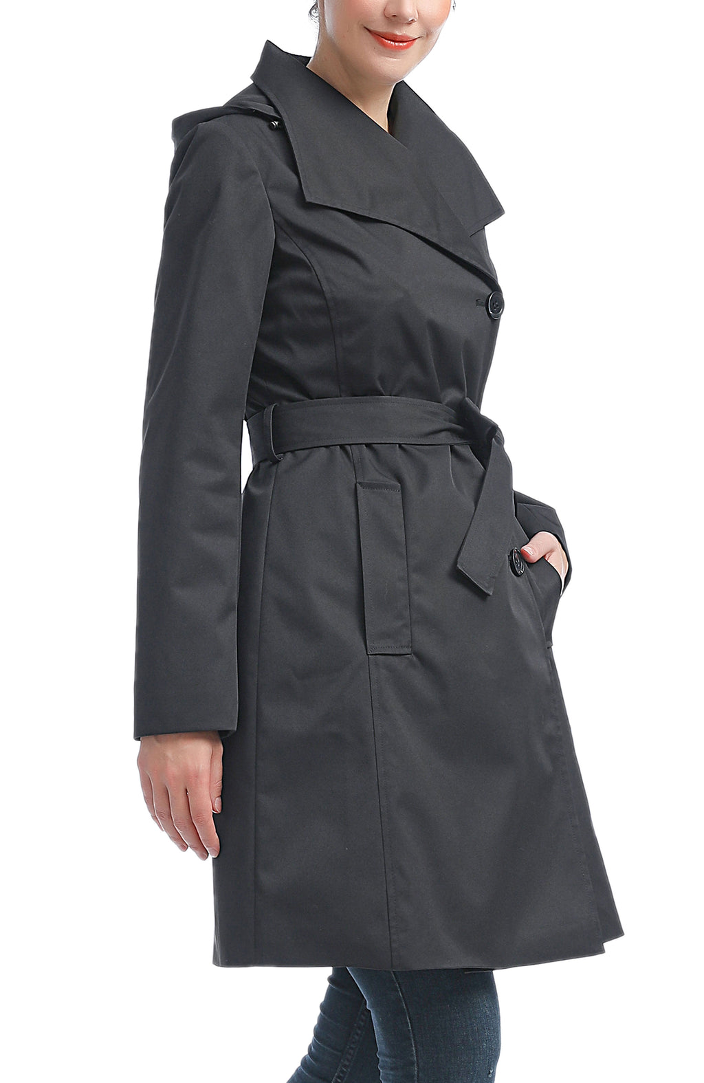 Kimi + Kai Women's "Elsa" Hooded Trench Coat