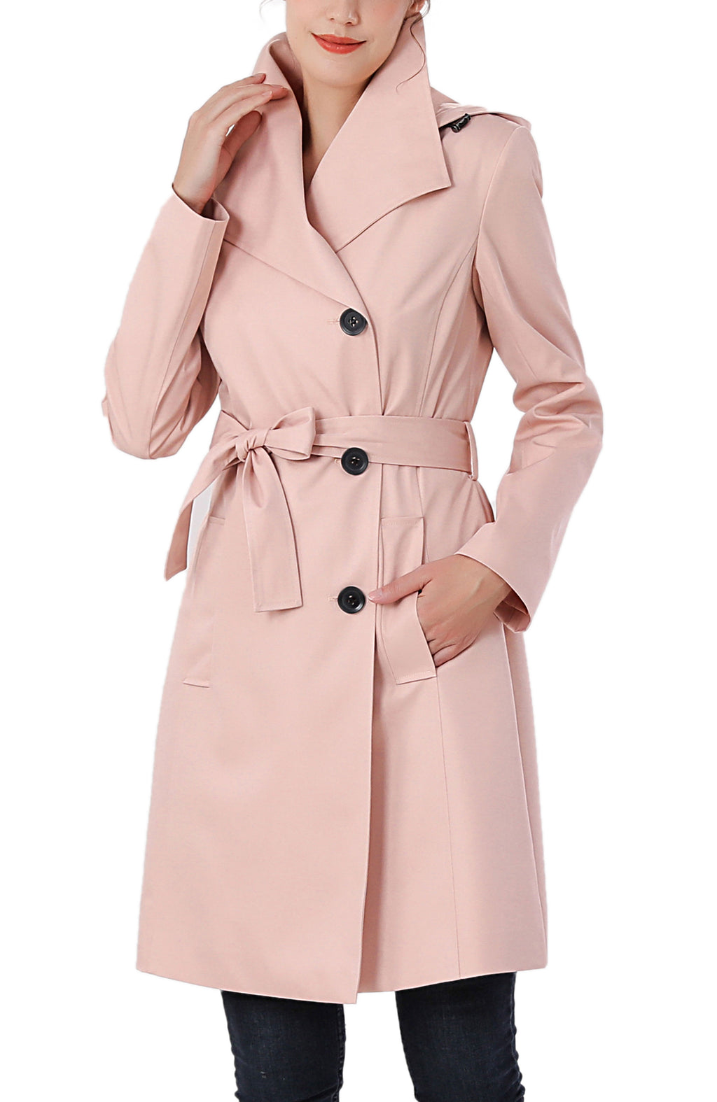 Kimi + Kai Women's "Elsa" Hooded Trench Coat