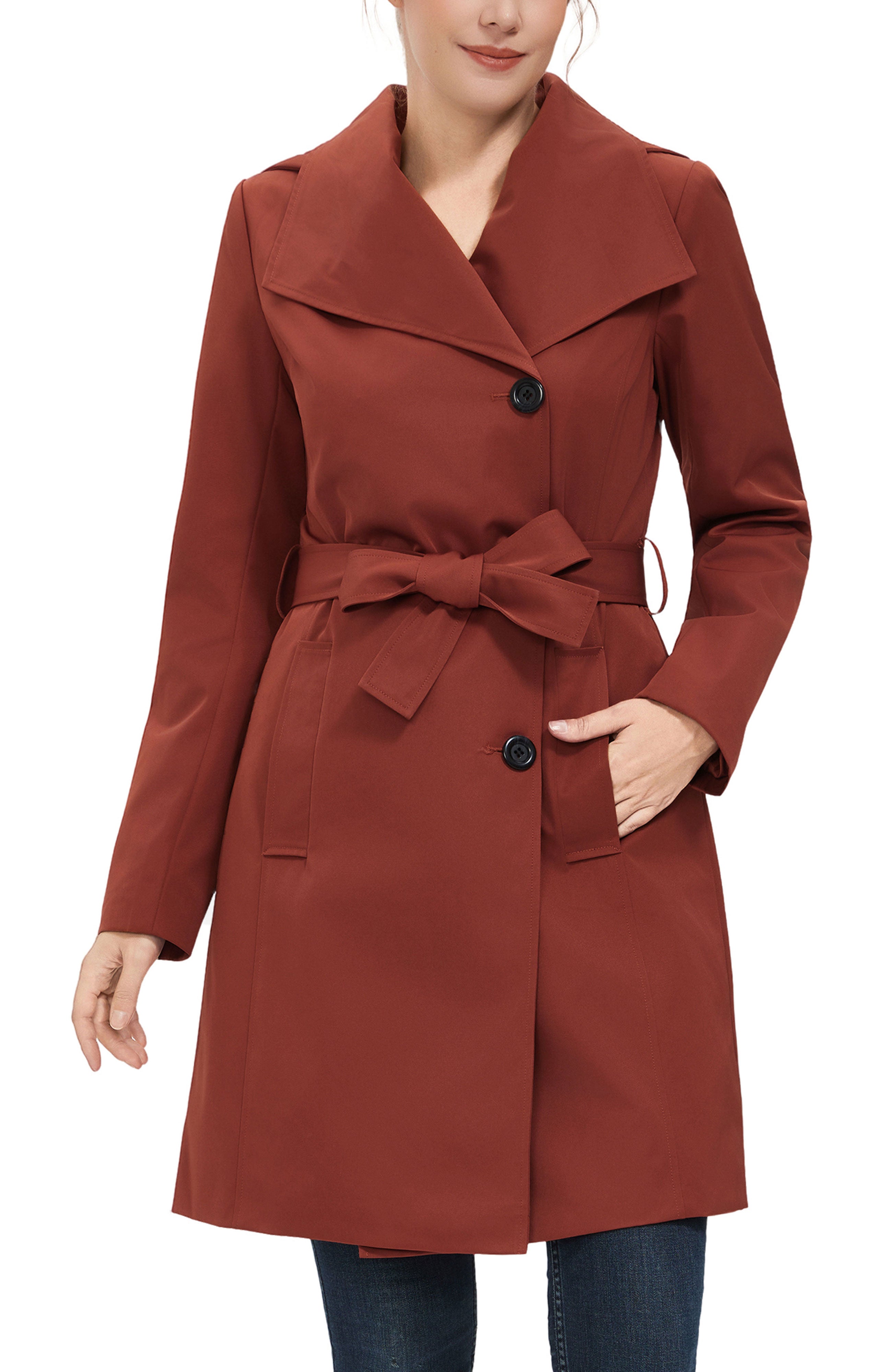 Kimi + Kai Women's "Elsa" Hooded Trench Coat