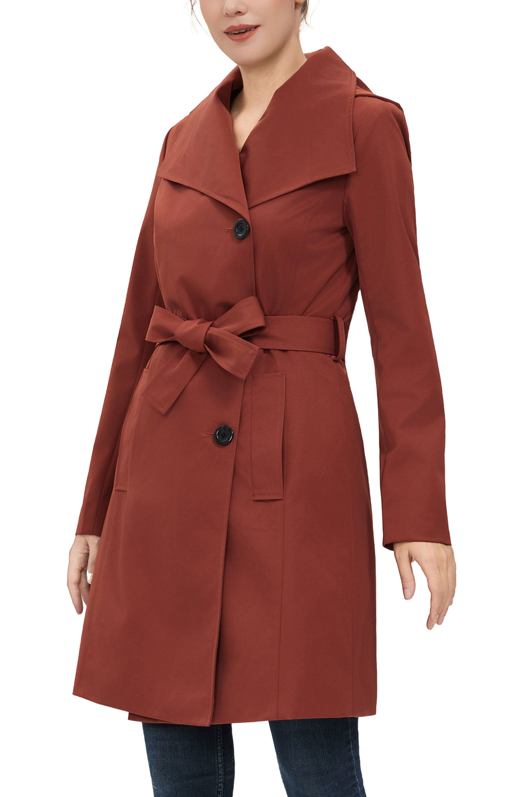 Kimi + Kai Women's "Elsa" Hooded Trench Coat
