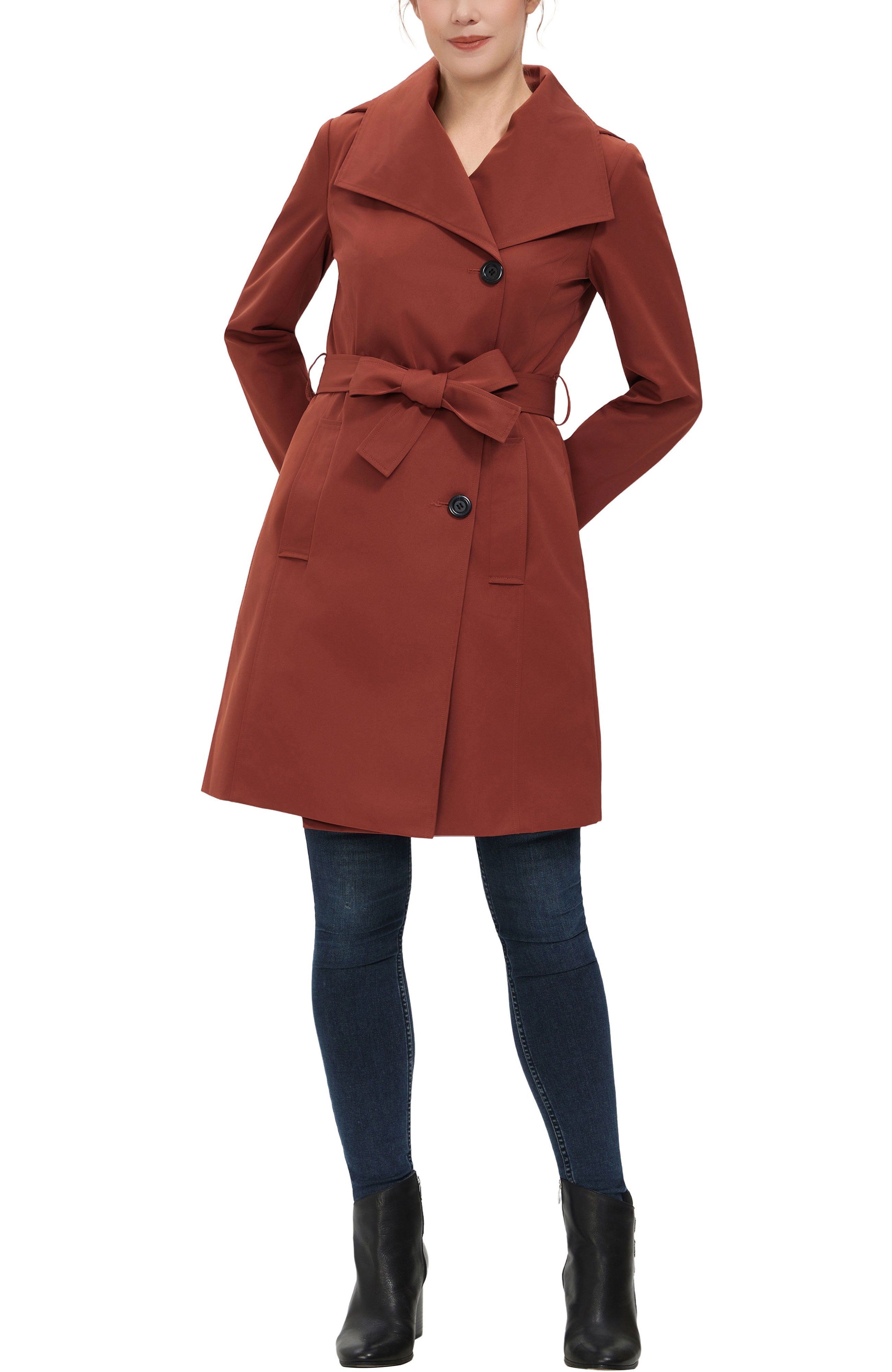 Kimi + Kai Women's "Elsa" Hooded Trench Coat