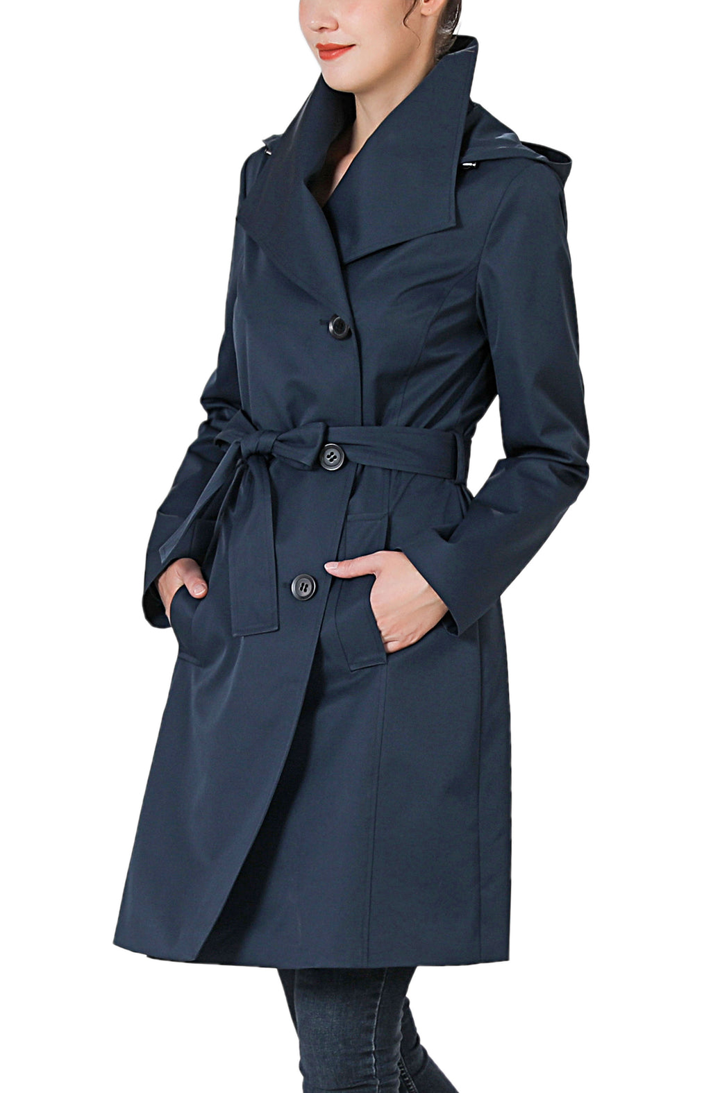 Kimi + Kai Women's "Elsa" Hooded Trench Coat