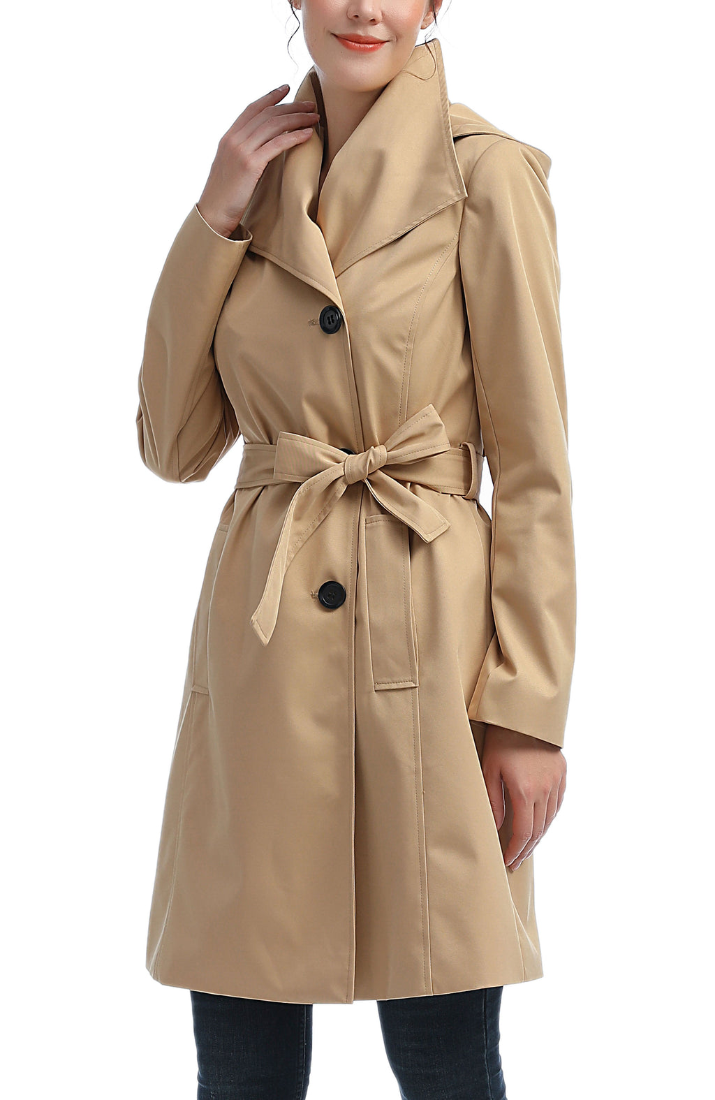 Kimi + Kai Women's "Elsa" Hooded Trench Coat