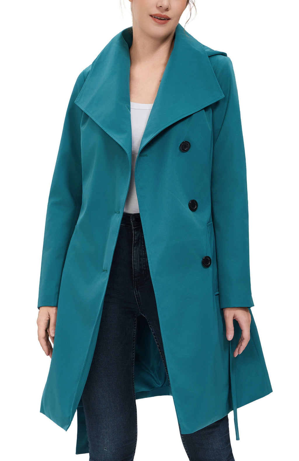Kimi + Kai Women's "Elsa" Hooded Trench Coat