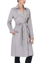 Kimi + Kai Women's "Aria" Long Faux Suede Trench Coat