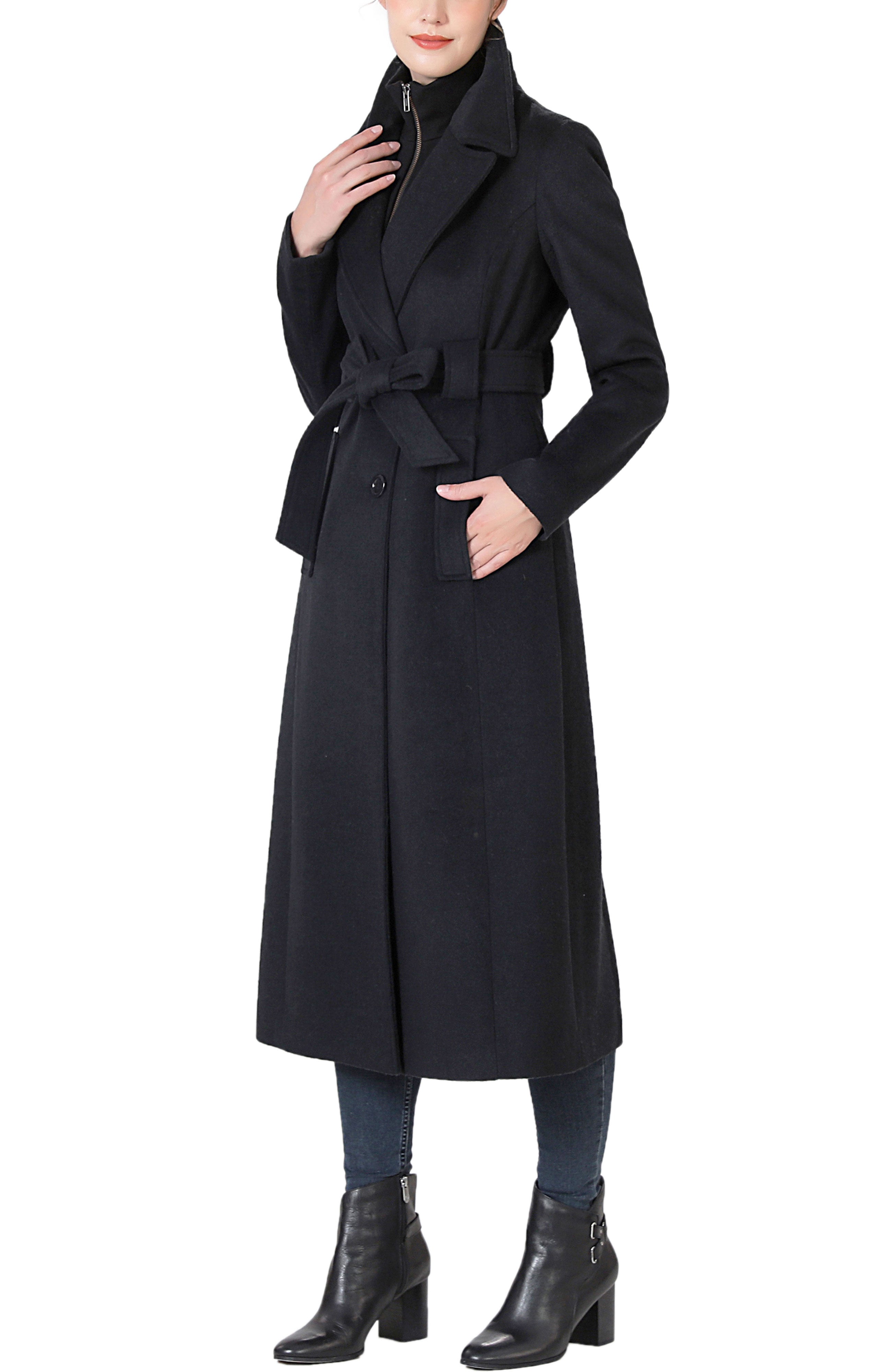 Kimi + Kai Women's "Rosalie" Wool Blend Long Belted Coat