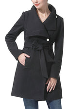 Kimi + Kai Women's "Andie" Wool Blend Hooded Coat