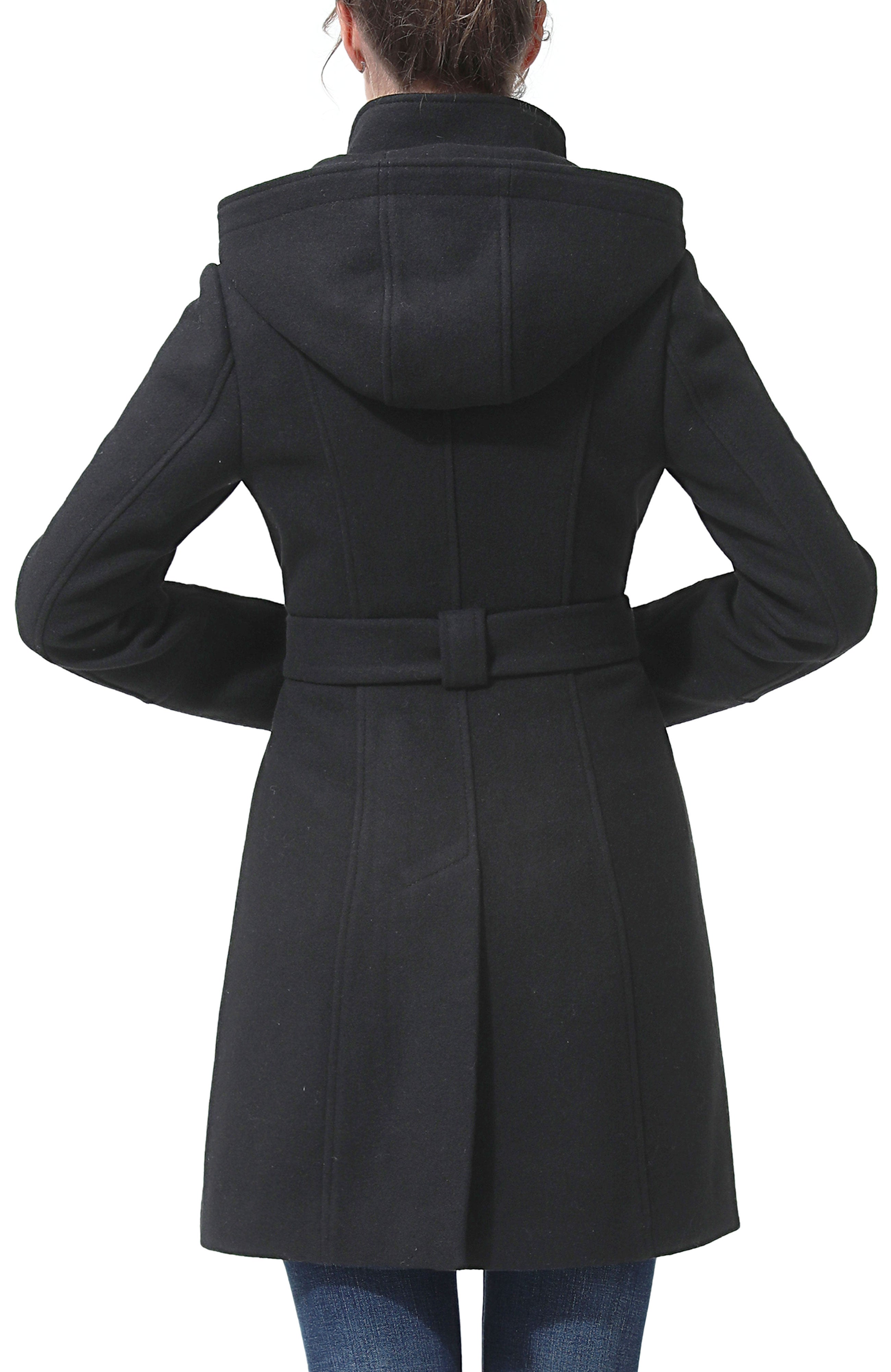 Kimi + Kai Women's "Andie" Wool Blend Hooded Coat