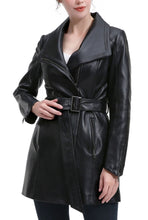 Load image into Gallery viewer, Kimi + Kai Women's "Ada" Leather Trench Coat