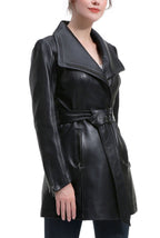 Kimi + Kai Women's "Ada" Leather Trench Coat