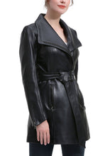Load image into Gallery viewer, Kimi + Kai Women's "Ada" Leather Trench Coat