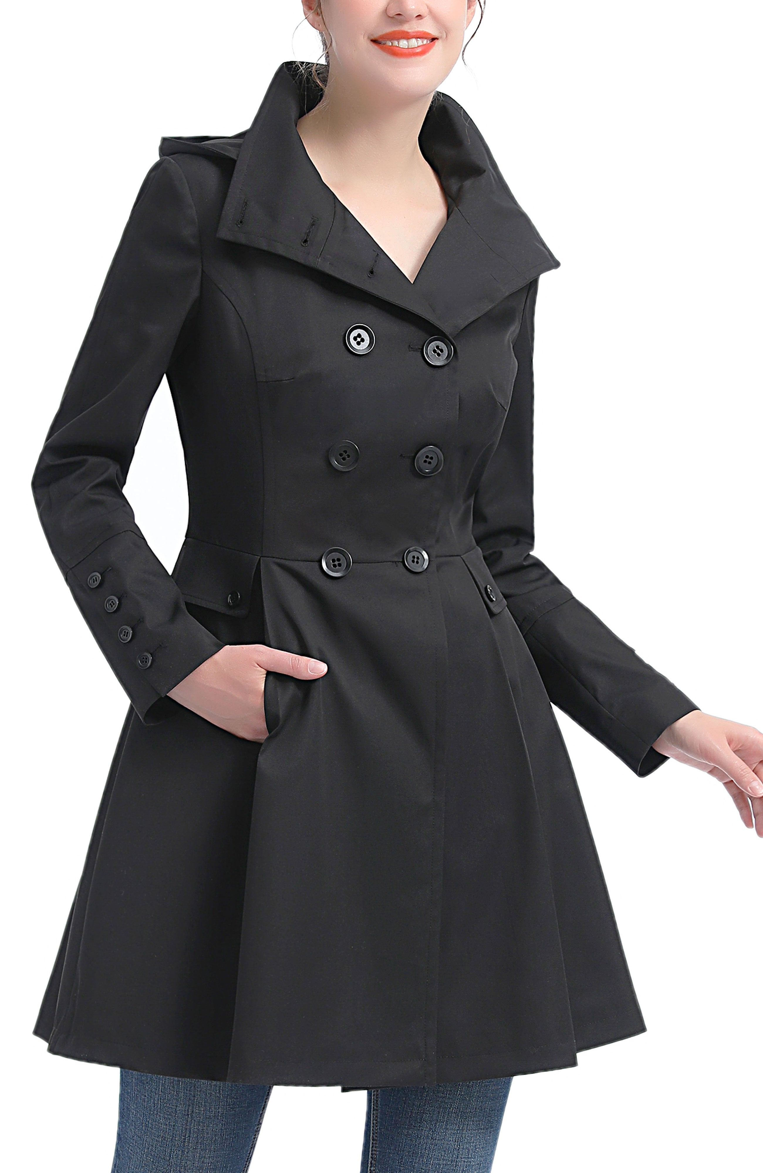 Kimi + Kai Women's "Adele" Hooded Trench Coat