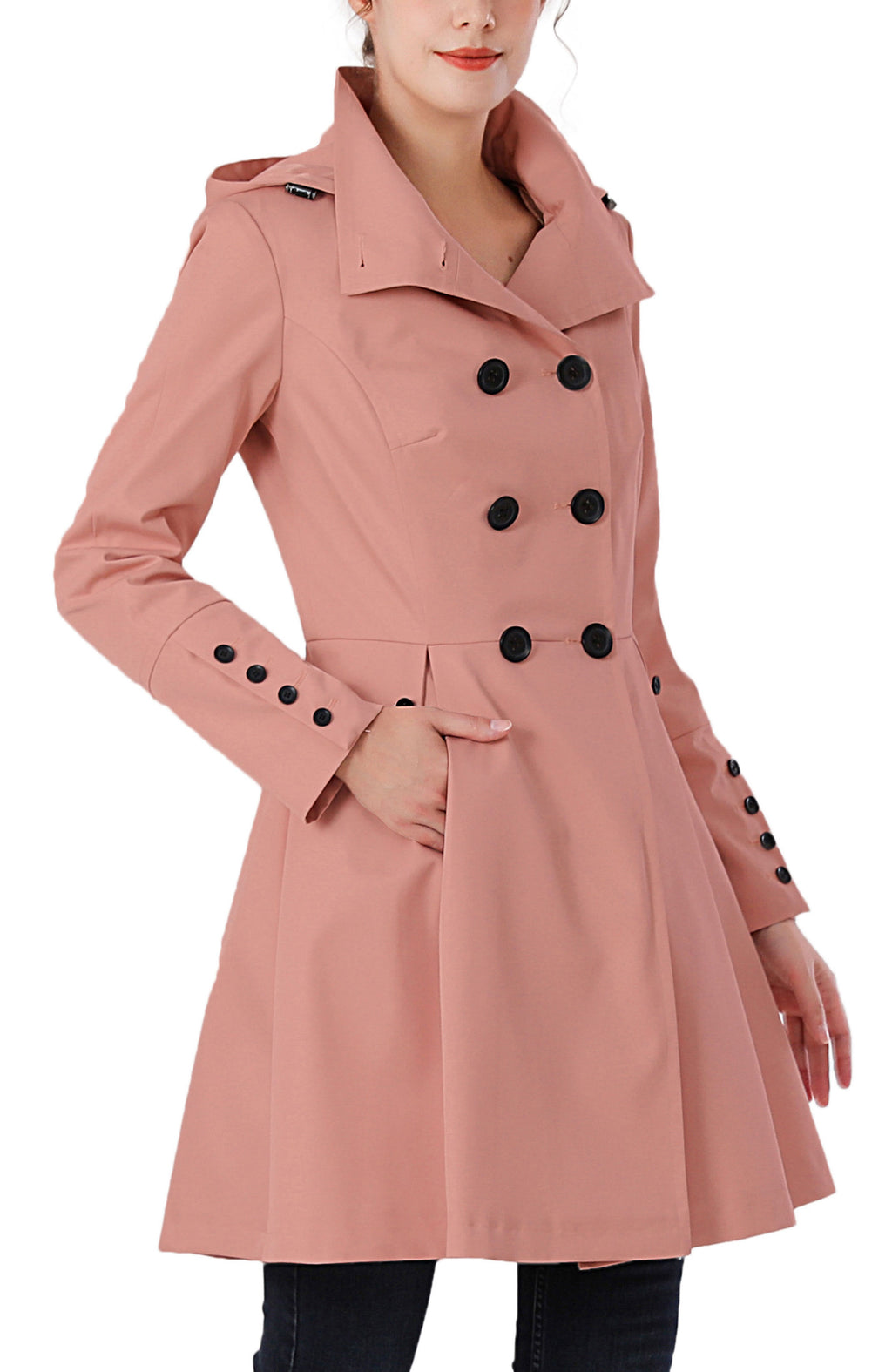 Kimi + Kai Women's "Adele" Hooded Trench Coat