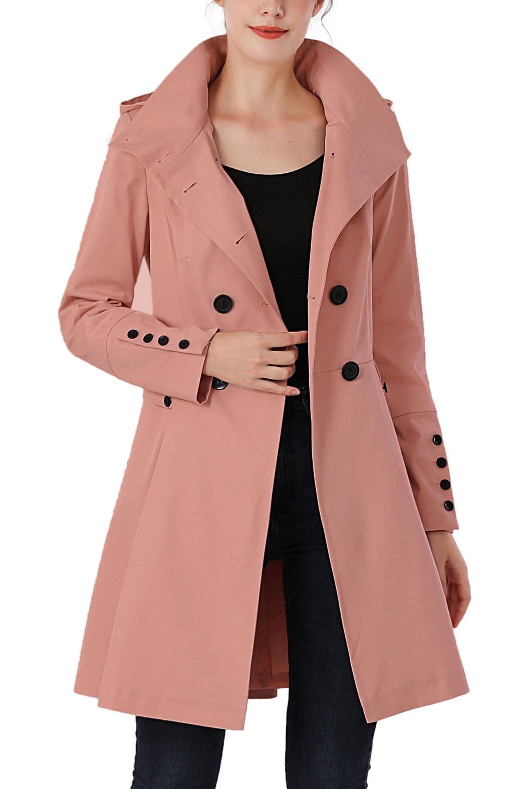 Kimi + Kai Women's "Adele" Hooded Trench Coat
