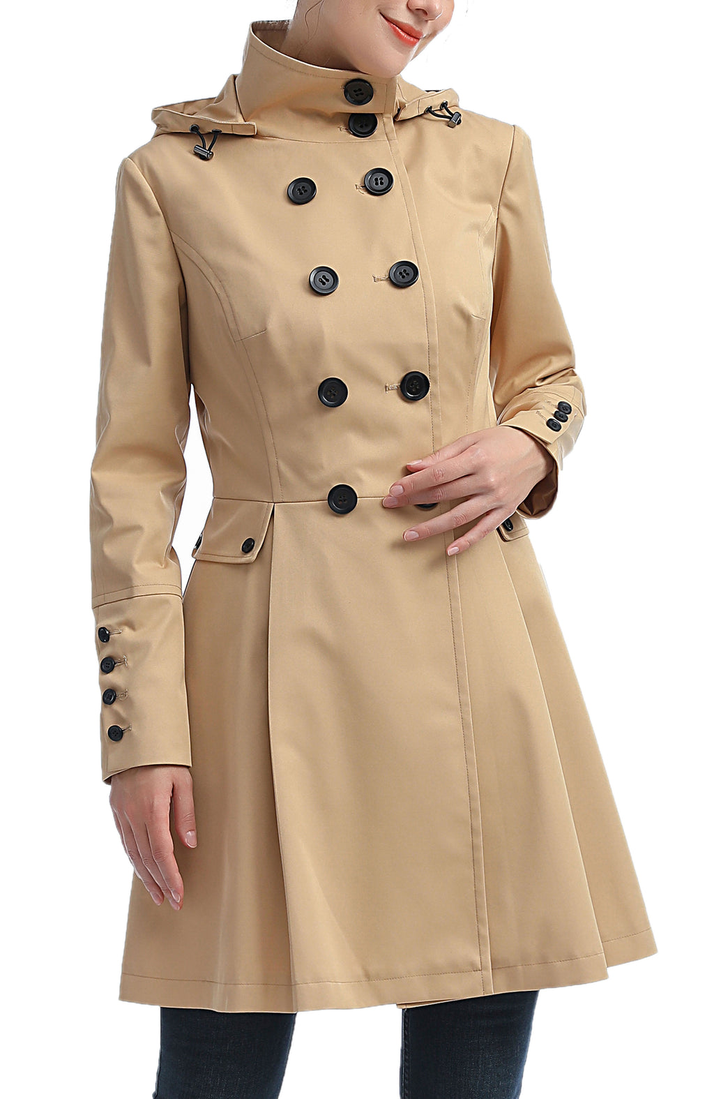 Kimi + Kai Women's "Adele" Hooded Trench Coat