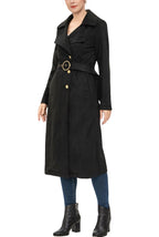 Kimi + Kai Women's "Natalia" Faux Suede Trench Coat