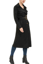 Kimi + Kai Women's "Natalia" Faux Suede Trench Coat