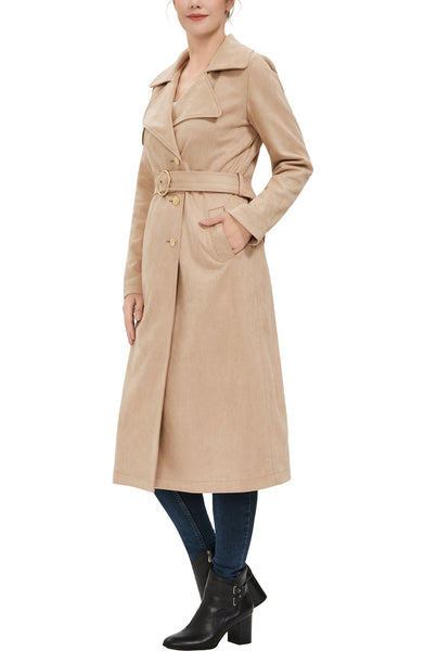 Kimi + Kai Women's "Natalia" Faux Suede Trench Coat