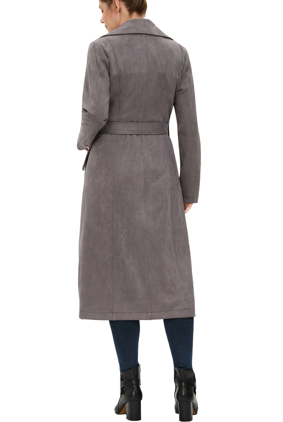 Kimi + Kai Women's "Natalia" Faux Suede Trench Coat