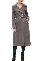 Kimi + Kai Women's "Natalia" Faux Suede Trench Coat